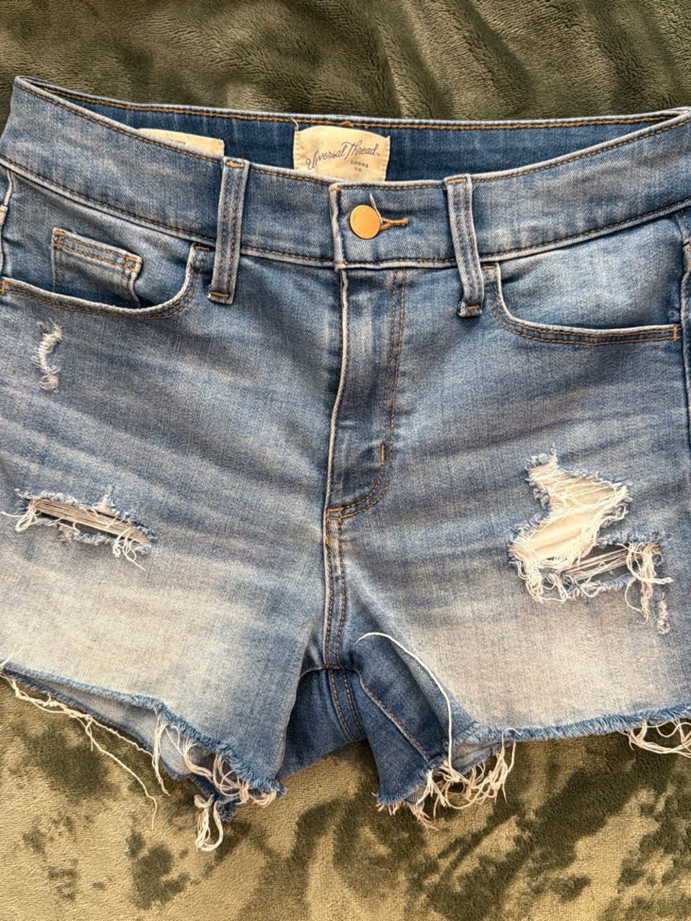 Universal Thread Light Wash Distressed Denim Shorts